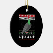 Taube - Täubchen Ugly Christmas Keramik Ornament (Rechts)