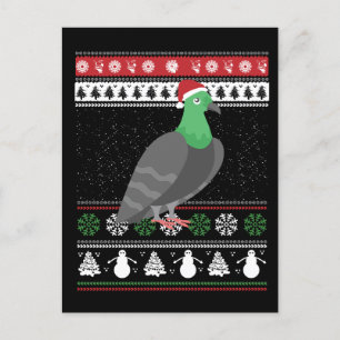 Taube - Täubchen Ugly Christmas Postkarte