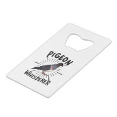 Taube - TaubenWhisperer Geldbeutel Flaschenöffner (Vorderseite Schrägansicht)