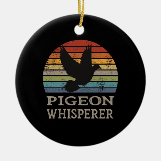 Taube - TaubenWhisperer Keramik Ornament (Vorne)