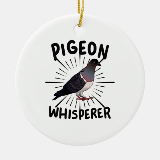 Taube - TaubenWhisperer Keramik Ornament (Vorne)