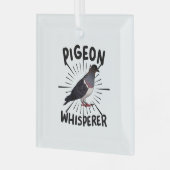 Taube - TaubenWhisperer Ornament Aus Glas (Vorderseite links)