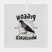 Taube - TaubenWhisperer Ornament Aus Glas (Rückseite)