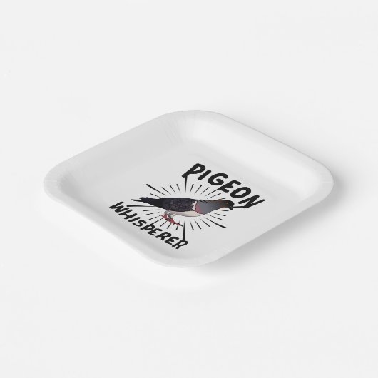 Taube - TaubenWhisperer Pappteller (Gewinkelt)