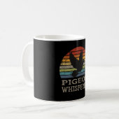 Taube - TaubenWhisperer Retro Kaffeetasse (Vorderseite Links)