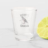 Taube - TaubenWhisperer Schnapsglas (Rückseite)