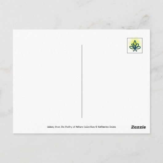 Taube tropft auf Spider Web Galaxy Natur Postkarte (Rückseite)