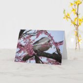 Taube u. Redbud Blüten Karte (Gelbe Blume)