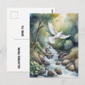 Taube über Wasserfarbe #2 Postkarte (Vorne/Hinten)