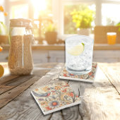 Taube und Blumendesign Steinuntersetzer