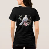 Taube und Blumenherz Tri-Blend Shirt (Rückseite)