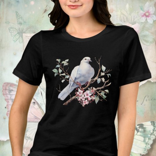 Taube und Blumenherz Tri-Blend Shirt