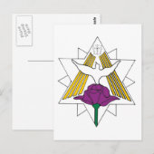 Taube und die Rose Postkarte (Vorne/Hinten)