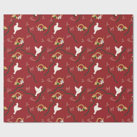 Taube und Horn Geschenkpapier (Flach)