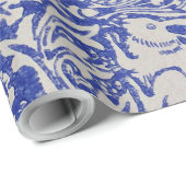 Taube und Kaninchen, William Morris Geschenkpapier (Rolleneckpunkt)