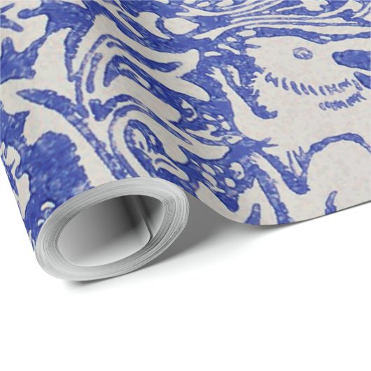 Taube und Kaninchen, William Morris Geschenkpapier (Rolleneckpunkt)