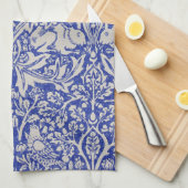 Taube und Kaninchen, William Morris Geschirrtuch (Viertel Falte)