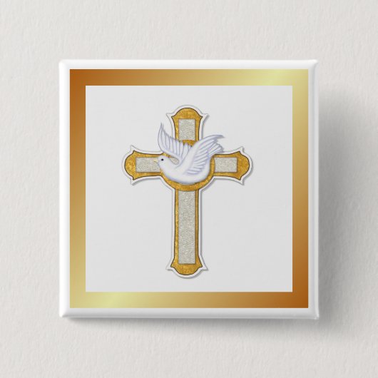 Taube und Kreuz Button (Vorderseite)