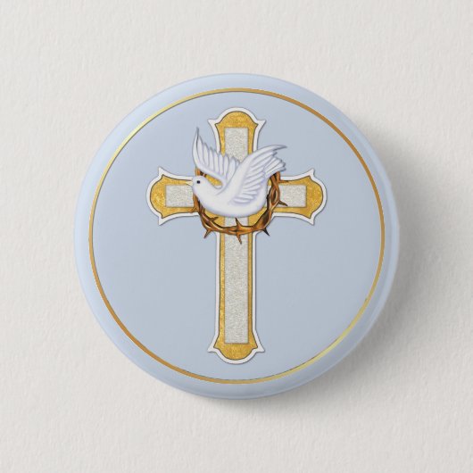 Taube und Kreuz Button (Vorderseite)