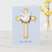 Taube und Kreuz Karte (Gelbe Blume)