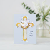 Taube und Kreuz Postkarte (Stehend Vorderseite)