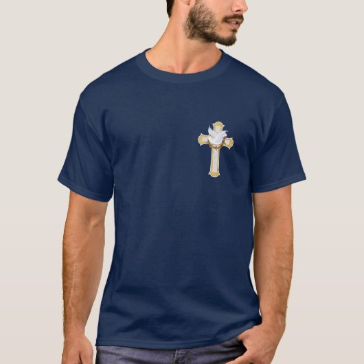 Taube und Kreuz T-Shirt (Vorderseite)