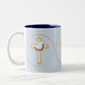 Taube und Kreuz Zweifarbige Tasse (Links)