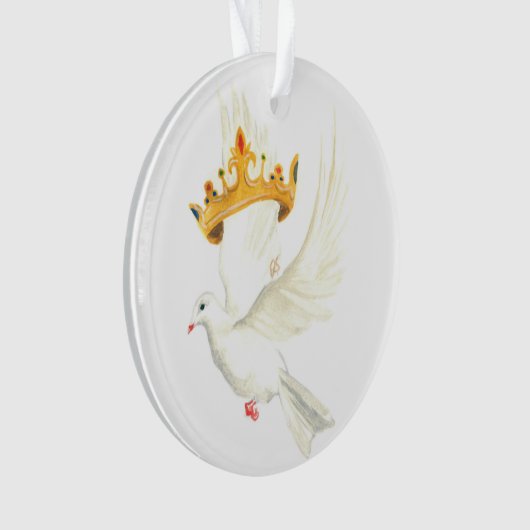 Taube und Krone Ornament (Vorderseite)