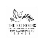 Taube und Zweigstelle Zeichnend Rücksendeadresse f Gummistempel (Prägung)