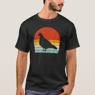 Taube Vintage Sonnenuntergang Retro-Stil Niedliche T-Shirt