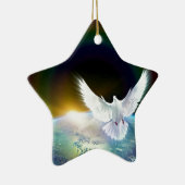 Taube von Friedensheiliger Geist über Erde mit Keramik Ornament (Rechts)