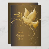 Taube von Friedensweihnachten Einladung (Vorne/Hinten)