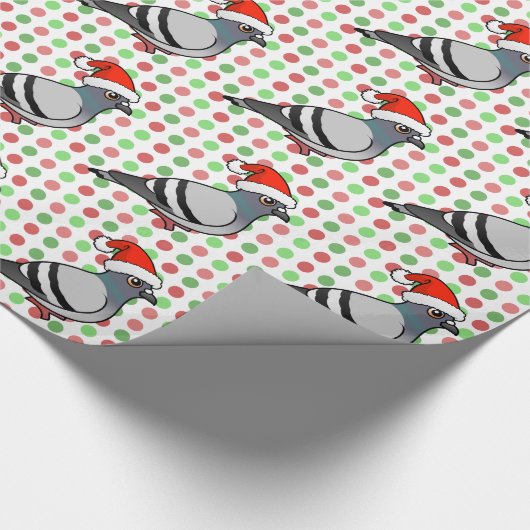 Taube Weihnachtsmann Geschenkpapier (Ecke)