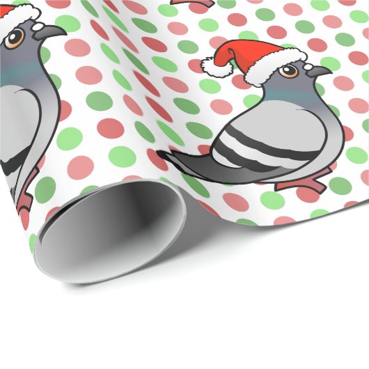 Taube Weihnachtsmann Geschenkpapier (Rolleneckpunkt)