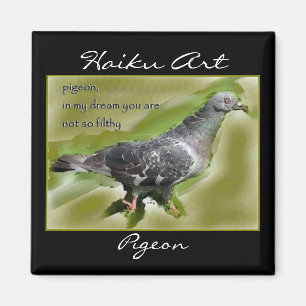 Taubehaiku-Kunst-Magnet Magnet