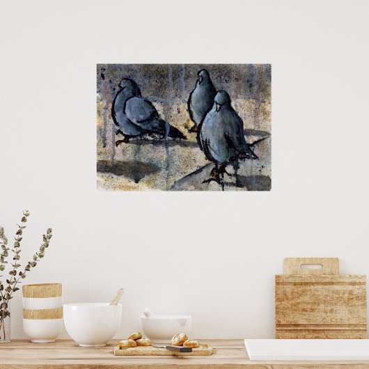 Tauben #4 poster (Küche)