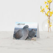 Tauben-Anmerkungs-Karte Karte (Gelbe Blume)