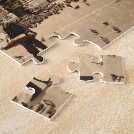 Tauben auf dem Markusplatz Venedig Italien Puzzle (Seite)