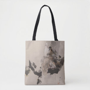 Tauben auf einem Baum von Watanabe Seitei Tasche