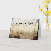 Tauben auf einem Dach Karte (Gelbe Blume)