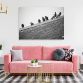 Tauben auf einem Dach Leinwanddruck (Insitu (Wohnzimmer))