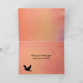 Tauben bei Sonnenuntergang Geburtstag Karte (Innenseite)