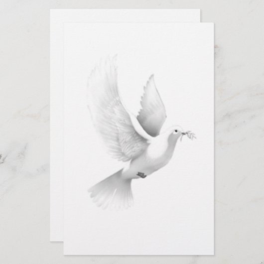 tauben briefpapier (Vorne/Hinten)