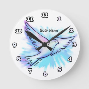Tauben-Christenuhr Runde Wanduhr