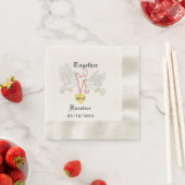 Tauben der Liebe Personalisiert Napkins Serviette (Beispiel)