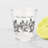 Tauben Design Shot Glass Schnapsglas (Vorderseite)
