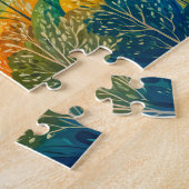 Tauben, die im Wind über einen Hang am Stadtrand g Puzzle (Seite)
