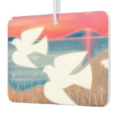 Tauben, die über den See fliegen Autolufterfrischer (Links)