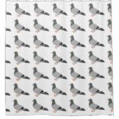 Tauben-Entwurf Duschvorhang (Vorderseite)