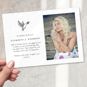 Tauben-Foto-Mitgefühl-Trauer-Gedenkfeier Dankeskarte